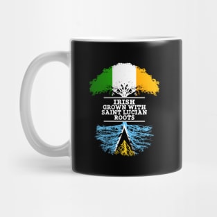 Irish Grown With Saint Lucian Roots - Gift for Saint Lucian With Roots From Saint Lucia Mug